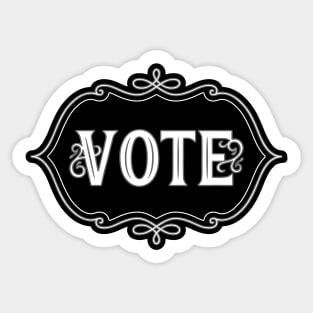 Vote Black Emblem Sticker